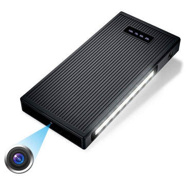 Igzyz 10000mAh Portable Security Spy Hidden Camera Power Bank, 1080P Full HD Night Vision Spy Cam, Motion Detection for Indoor/Outdoor (Includes 32GB SD Card) - Imported from UK